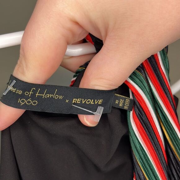 House of Harlow Revolve Arlen Midi Asymmetric Dress in Nike multi stripes party - Picture 5 of 6